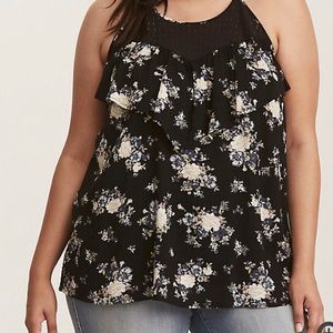 Torrid Ruffle Floral Tank Top
